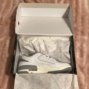 Jordan White Sneakers with Retro Silhouette